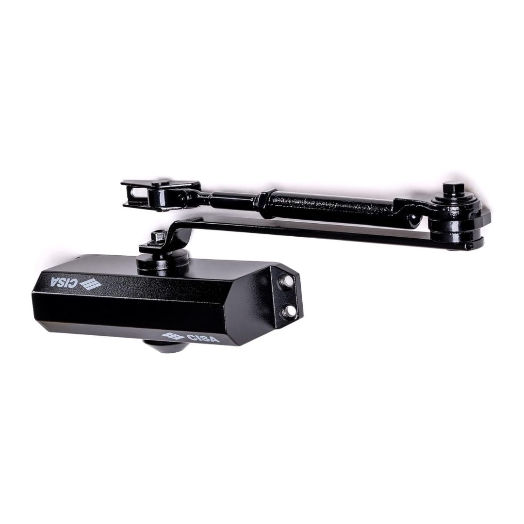 Chiudiporta con Fermo Forza 2-4 CISA 60461 Nero